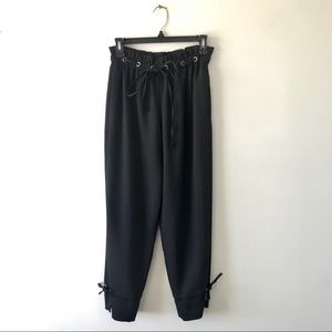 Club Monaco Cropped Tie Waist Culottes Crop Pants
